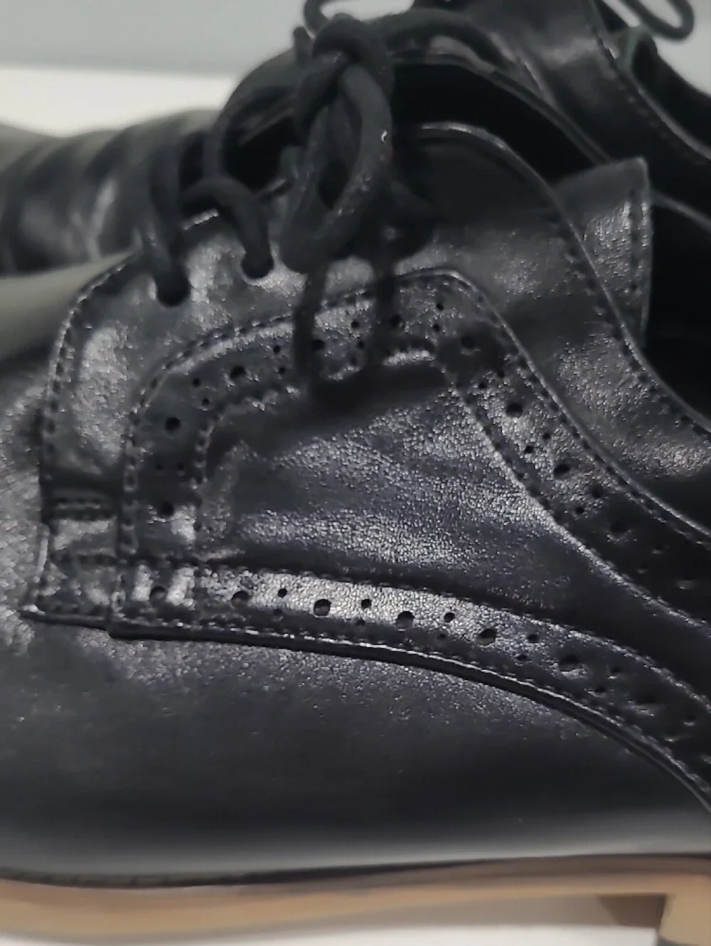 STACY ADAMS Classic Black Leather Cap-Toe Lace-Up Dress Shoes 10W